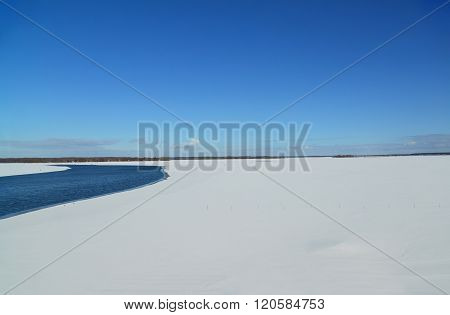 Ivankovskoye Reservoir In Tver Region, Russia