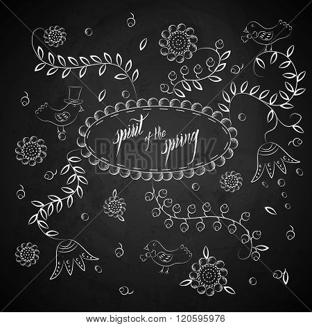 Spring chalk board