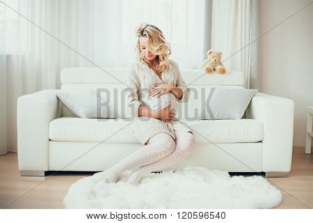 A Happy  Pregnant Woman