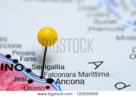 Falconara Marittima pinned on a map of Italy