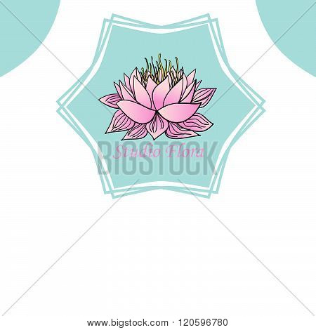 Lily Blank Card Illustration