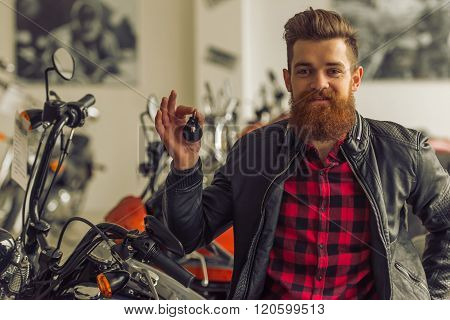Man With Motorbike
