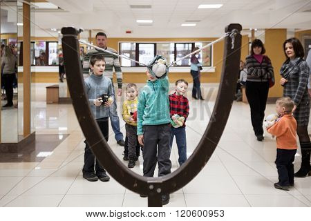 city Gomel - FEBRUARY 21: children's party in the city house of culture February 21, 2016 in the cit
