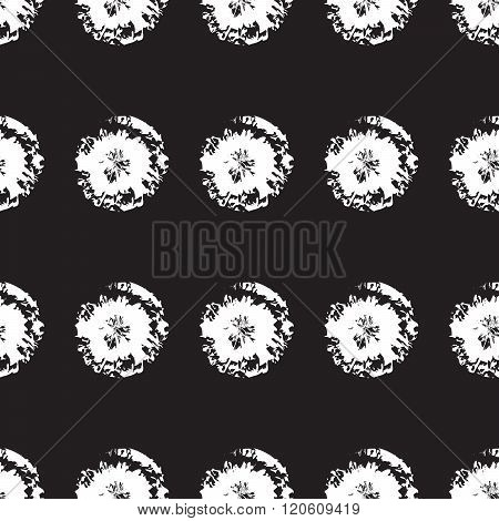 Vector seamless pattern. Abstract doodle background with round b