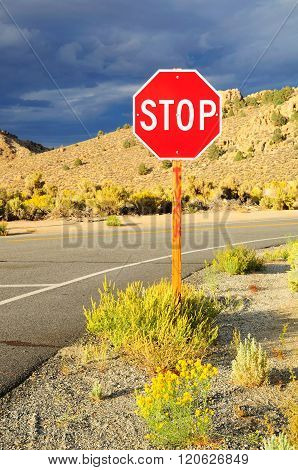 Stop sign.