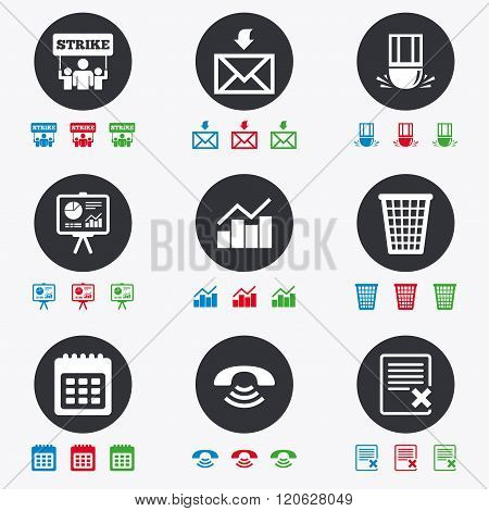 Office, documents and business icons.