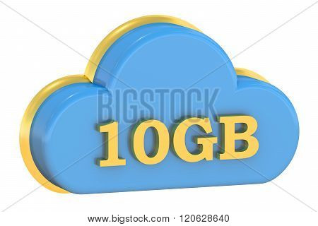 Cloud Storage 10Gb Concept