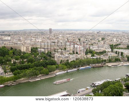 Spectacular Panorama Of Paris, France