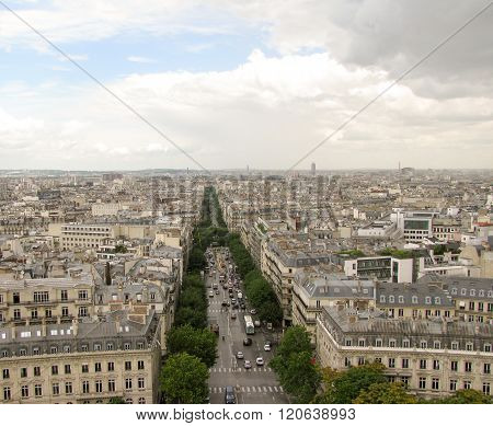 Spectacular Panorama Of Paris, France