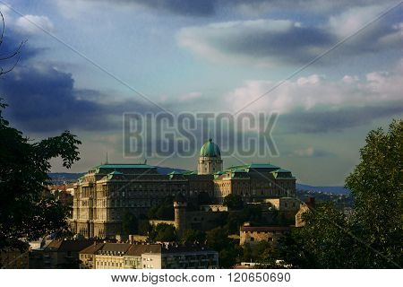 King's palace in Budapest. Buda Castle, St. Matthias and Fishermen's Bastion