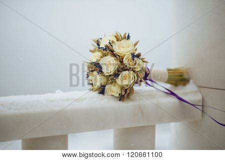 beautiful bouquet of the bride executed from light beige roses
** Note: Visible grain at 100%, best at smaller sizes