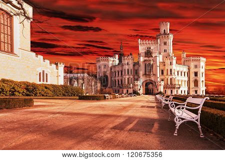 Famous Castle Hluboka,czech