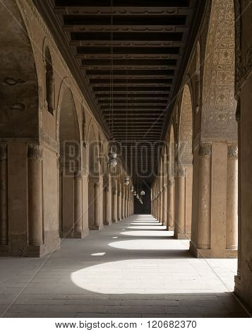 One Of The Passages Surrounding  The Courtyard Of The Mosque Of Ahmad Ibn Tulun