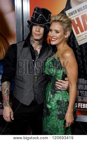 DJ Ashba and Nicky Whelan at the Los Angeles Premiere of 