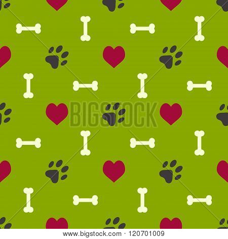 Dog paw pattern