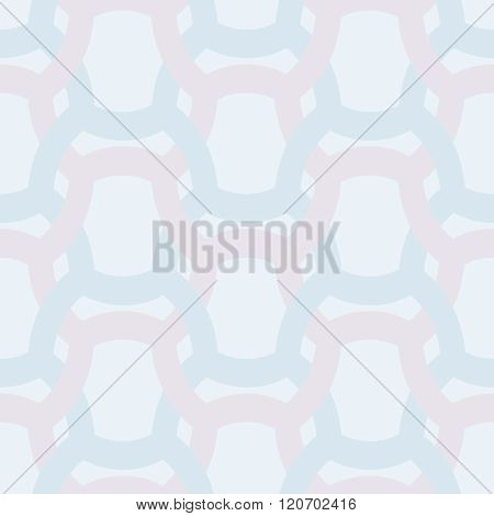 Abstract Simple Geometric Seamless Vector Pattern - Entwined Color Grides On Light Blue Background