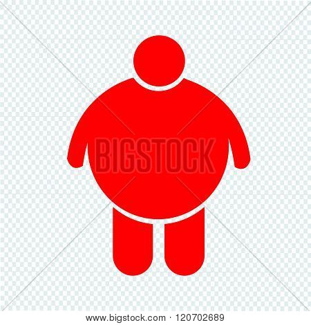 an images of Fat People Icon Illustration design