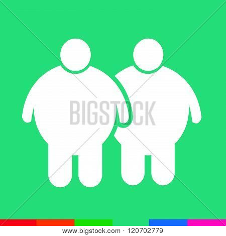 an images of Fat People Icon Illustration design