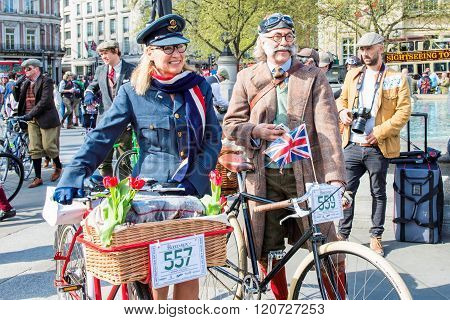 Happy Tweed Run Participants In Great Vintage Costumes