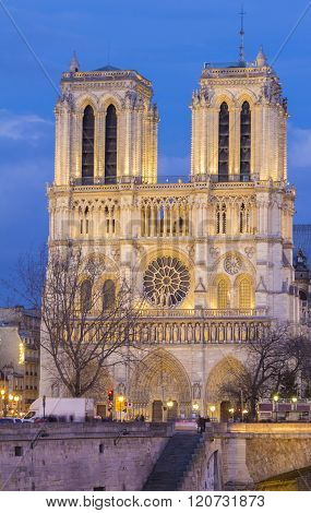 The Notre Dame Cathedral, Paris, France.