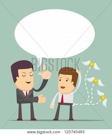Businessman has no money