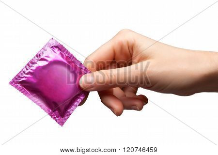 condom in hand