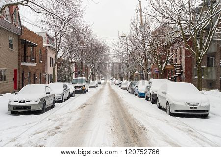 Laval Street During Snow Storm