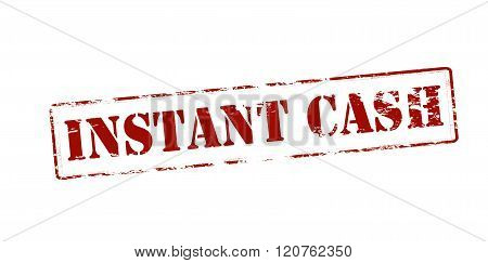 Rubber stamp with text instant cash inside vector illustration