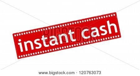 Rubber stamp with text instant cash inside vector illustration