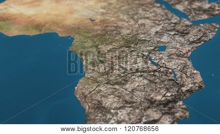 Dying Earth Global Warming Heavy Pollution Affected And Dried Africa
