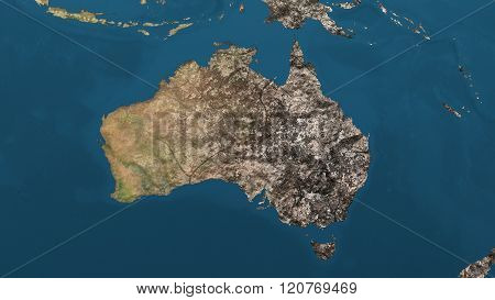 Dying Earth Global Warming Heavy Pollution Affected And Dried Australia