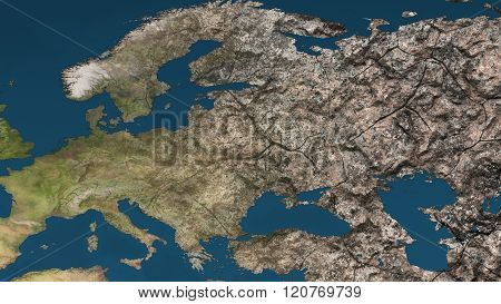 Dying Earth Global Warming Heavy Pollution Affected And Dried Europe