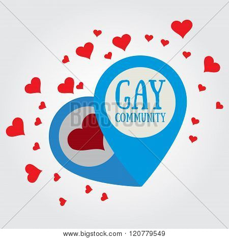 The Icon With The Word Gay Community.