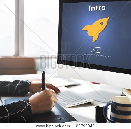 Intro Launch Start Create Innovation Web Online Concept