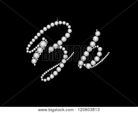 Bb Diamond Script Jeweled Font