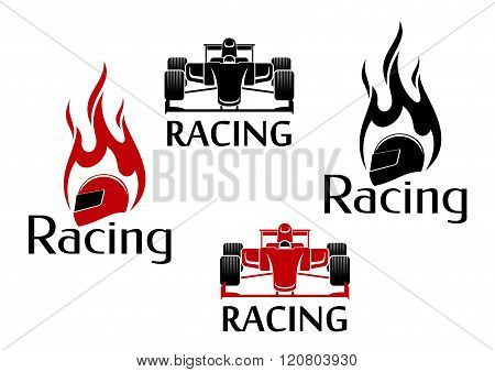 Car racing and motorsport icons