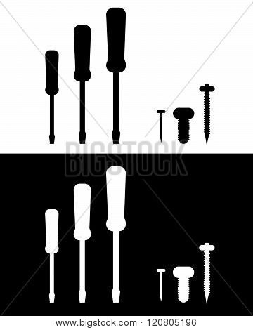 Vector Screwdriver and Screw Set in Black and Reverse