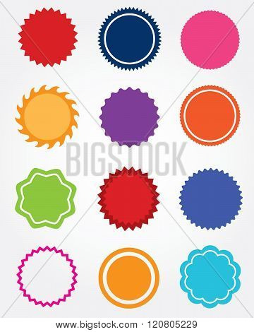 Unique vector seal, starburst and attention grabber set