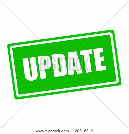 Update white stamp text on green background