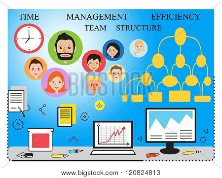 Modern vector business concept, team