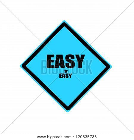 Easy Black Stamp Text On Blue Background