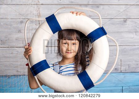 child looking through a lifeline