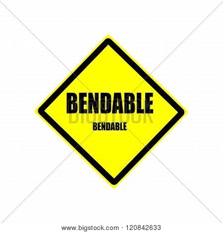 Bendable Black Stamp Text On Yellow Background