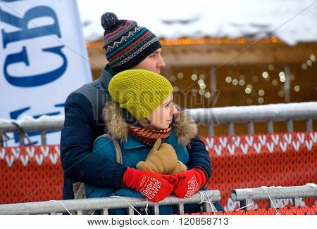 Two Lovers On Tribune