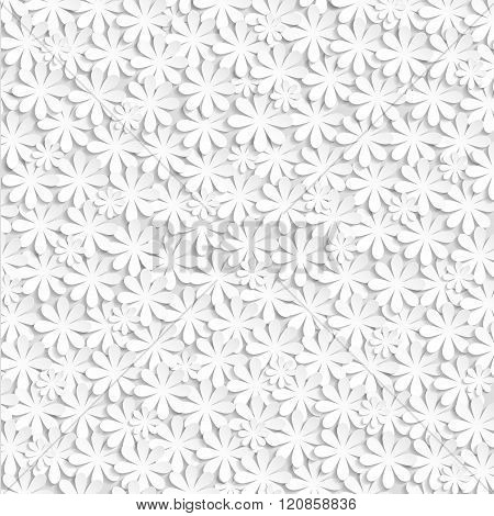 Paper Texture White Wedding Floral Background
