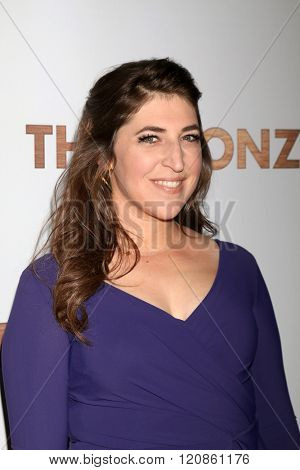 LOS ANGELES - MAR 7:  Mayim Bialik at the The Bronze Premiere at the SilverScreen Theater at the Pacific Design Center on March 7, 2016 in Los Angeles, CA