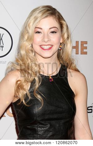 LOS ANGELES - MAR 7:  Gracie Gold at the The Bronze Premiere at the SilverScreen Theater at the Pacific Design Center on March 7, 2016 in Los Angeles, CA