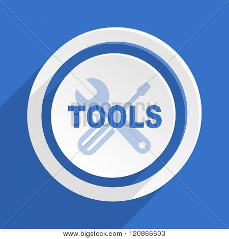 tool blue flat design modern icon