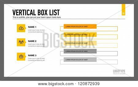 Vertical Box List Template