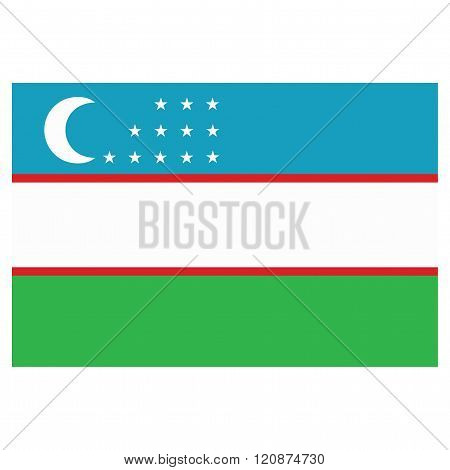 A flag of Uzbekistan